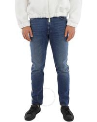 Burberry - Straight Leg Cotton Denim Jeans - Lyst