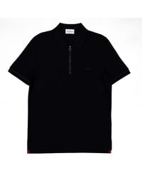 Ferragamo - Zip Basic Cotton Polo - Lyst