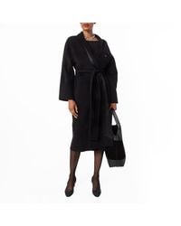 Ferragamo - Belted Wrap Wool Coat, Brand Size 42 Us - Lyst