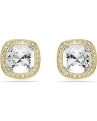 Swarovski - Una Angelic Stud Earrings, Cushion Cut, 18K Finish - Lyst