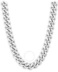 Robert Alton - Stainless Steel Polished Or Satin Finish Reversable Curb Link Chain - Lyst