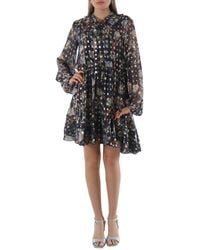 Chloé - Floral Silk Georgette Dress, Brand Size 34 (Us Size 0) - Lyst