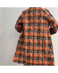 Burberry - Scribble Check Bonded Cotton Car Coat - Lyst