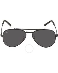 Ray-Ban - New Aviator Dark Gray Unisex Sunglasses  002/b1 55 - Lyst