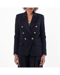 Balmain - Double-Breasted Blazer, Brand Size 34 Us - Lyst