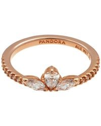 PANDORA - Ladies Sparkling Herbarium Cluster Ring - Lyst