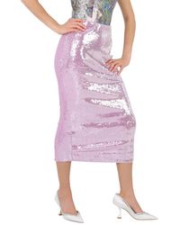 ROTATE BIRGER CHRISTENSEN - Sequin High-waisted Embellished Pencil Skirt - Lyst