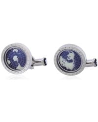 Montblanc - 1858 Geosphere Stainless Steel Cufflinks - Lyst