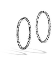 John Hardy - Classic Chain Medium Hoop Earrings - Lyst