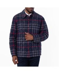 Burberry - Check-Collar Cotton Jacket - Lyst