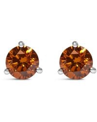 Haus of Brilliance - 14K 1/2 Cttw Lab-Grown Round Diamond Classic 3-Prong Martini Set Stud Earrings - Lyst