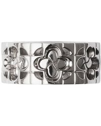 Burberry - Sterling Rose Monogram Ring - Lyst