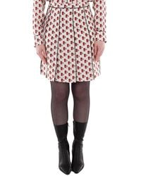 Burberry - Postbox Pleated Silk Skirt, Brand Size 4 (Us - Lyst