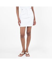 Versace - Cotton Denim A-Line Skirt, Brand Size 42 Us - Lyst