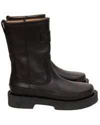 Ferragamo - Ferdi Leather Boots - Lyst