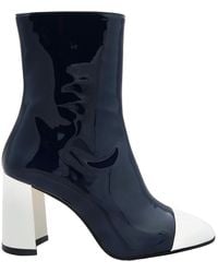 CAREL PARIS - Donna Patent Leather Ankle Boots, Brand Size 35 Us - Lyst