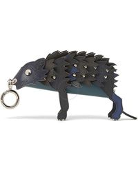 Burberry - Wolf Leather Key Ring Coin Pouch - Lyst