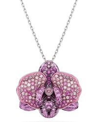 Swarovski - Idyllia Flower Pendant Necklace - Lyst