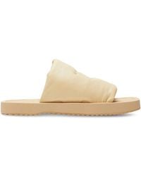Burberry - Ekd Slab Leather Slides, Brand Size 42 Us - Lyst