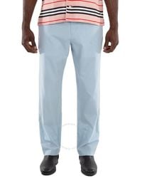 Burberry - Ezra Wool Tailored Trousers With Logo, Brand Size 46 (Waist - Lyst