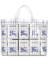 Burberry - Equestrian Knight Logo Printed Transparent Tote Bag - Lyst
