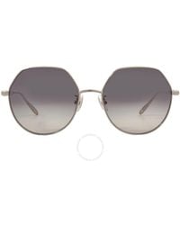 Carolina Herrera - Grey Geometric Sunglasses Shn066m 08fe 54 - Lyst