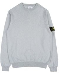 Stone Island - Long Sleeve Crew Neck Sweater - Lyst