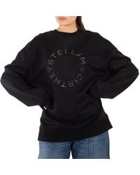Stella McCartney - Rhinestone Logo Sweatshirt - Lyst