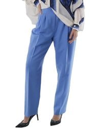 Burberry - Vivid Cobalt Mohair Wool Pleated Pants, Brand Size 6 (Us - Lyst