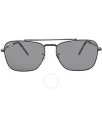 Ray-Ban - New Caravan Dark Gray Rectangular Sunglasses Rb3636 002/b1 58 - Lyst