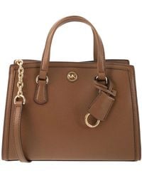 Michael Kors - Small Chantal Leather Messenger Bag - Lyst