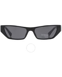 Guess - Smoke Rectangular Sunglasses Gu8232 01a 56 - Lyst