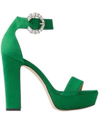 Jimmy Choo - Mionne 120 Suede Platform Sandals, Brand Size 36.5 Us - Lyst