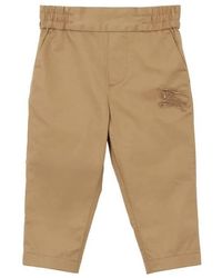 Burberry - Equestrian Knight Cotton Trousers - Lyst