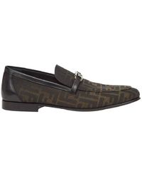 Fendi - O'Lock Logo Jacquard Loafers, Brand Size 8 (Us - Lyst