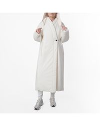 Ferragamo - Belted Padded Wrap Coat, Brand Size 46 Us - Lyst
