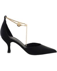 Ferragamo - Dana Ankle Chain Pumps - Lyst
