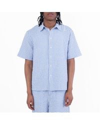 Marni - Seersucker Short-Sleeved Checked Shirt - Lyst