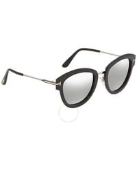 Tom Ford - Mia Smoke Mirror Round Sunglasses Ft0574 14c - Lyst