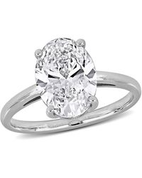 Created Forever - 3Ct Tw Oval-Cut Lab Grown Diamond Solitaire Engagement Ring - Lyst
