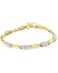 Haus of Brilliance - 10K 1.00 Cttw Round-Cut Diamond Spiral Link 7" Bracelet - Lyst
