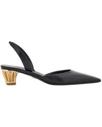 Ferragamo - Alyssa Cage-Heel Slingback Pumps - Lyst