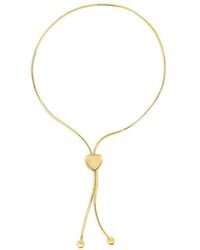 Tresorra - 14K Heart Slide Friendship Bracelet - Lyst