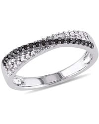 Amour - 1/4 Ct Tw And Crossover Diamond Anniversary Band - Lyst