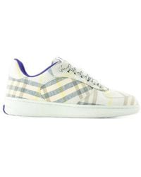 Burberry - Terrace Check Low-Top Sneakers, Brand Size 36 Us - Lyst