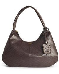 Ganni - Bou Croco Xxl Recycled Leather Blend Bag - Lyst