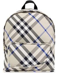 Burberry - Check-Printed Zipped Polyamide Backpack - Lyst