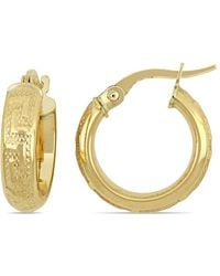 Amour - 15Mm Textured Hoop Earrings - Lyst