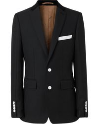 mens burberry navy blazer