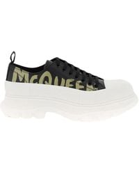 McQueen - Tread Slick Lace-Up Sneakers, Brand Size 42 Us - Lyst